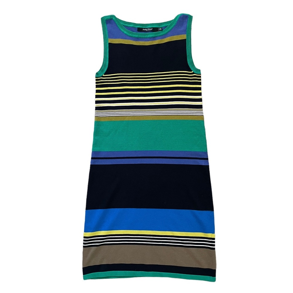 ‘Talking French’ Striped Silk-blend Dress